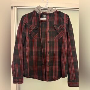 Zoo York Boys Large (14) Plaid with hood